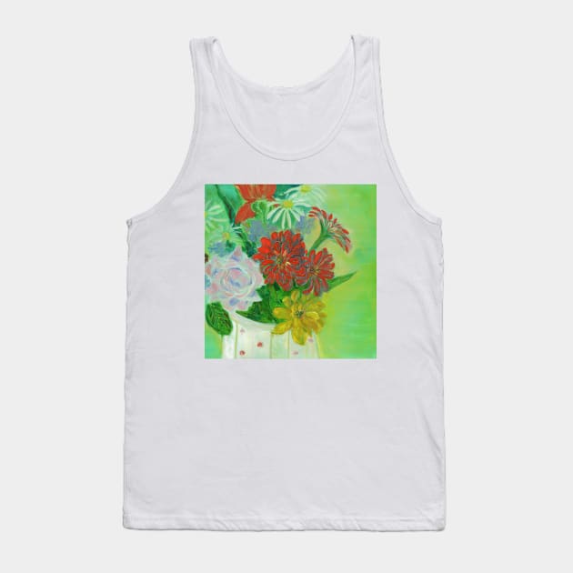 Summer Flowers Tank Top by HelenDBVickers